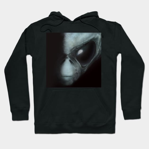 Grey Alien T-Shirt Hoodie by abscnth